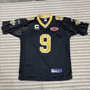 Vintage Reebok NFL Drew Brees New Orleans Saints Super Bowl XLIV Jersey Size 52